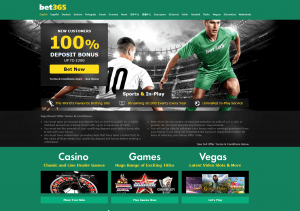 Bet365 landing page